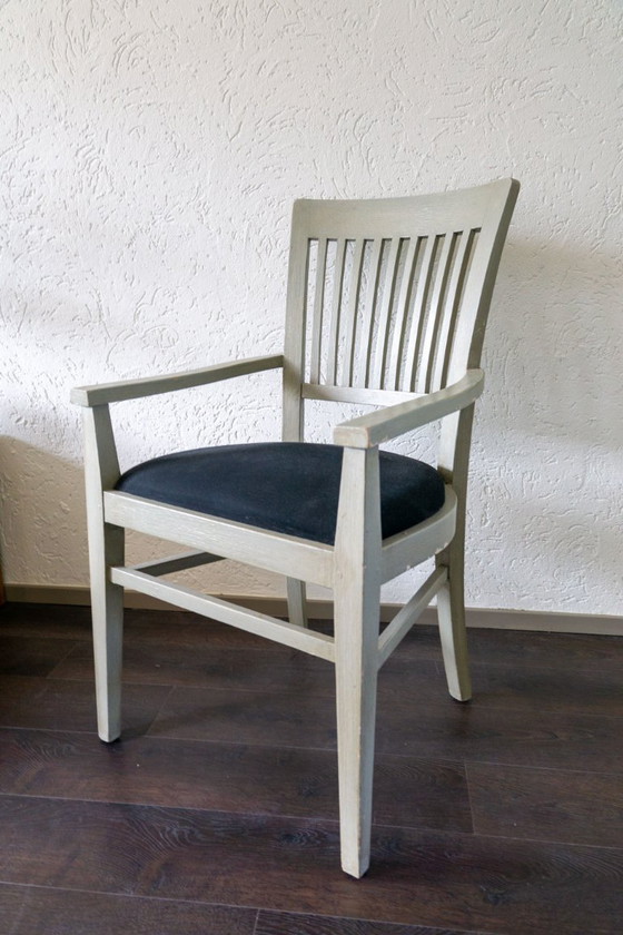 Image 1 of Komplettes Esszimmer-Set: Schmieden Designerstühle + Teakholztisch