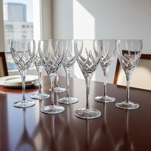 Bicchieri da vino rosso in cristallo Da Vinci Pistoia - set da 6 pezzi - realizzati in Italia.