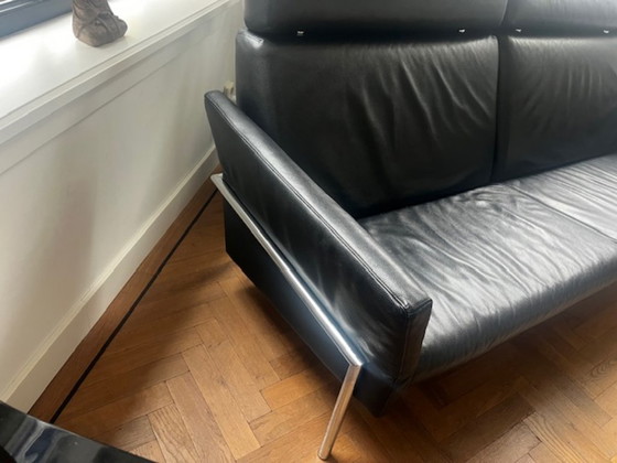 Image 1 of Canapé mobile Jori modèle 205 Tosca, cuir noir cavila