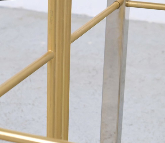 Image 1 of Vintage brass and glass dining table, 1970s