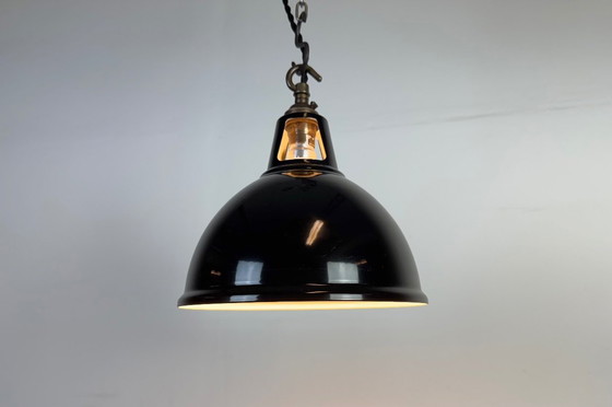 Image 1 of Vintage industriële zwart geverfde hanglamp, jaren 2000