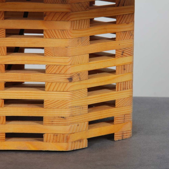 Image 1 of Pine table lamp from the 1960s