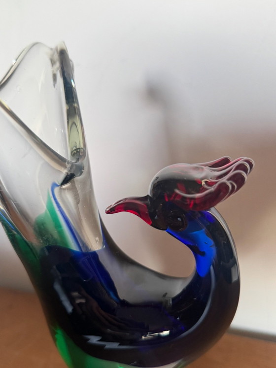 Vintage Murano Sommerso Glass Bird – Vases, Murano Glass (photo 6 of 11)