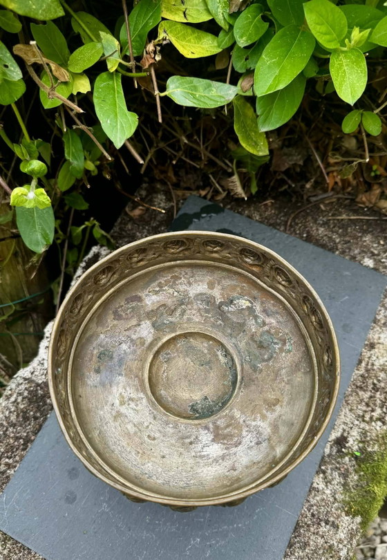 Große Jugendstil-Obstschale – Schalen, Metal, Brass, Art Nouveau (photo 6 of 8)