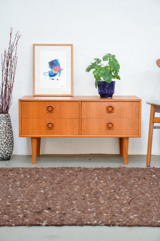 Image 1 of Vintage Chest of Drawers, Sideboard, Lowboard, Teak, Midcentury, 60s, 70s