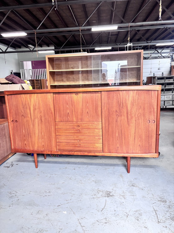 Image 1 of Vintage teak highboard deens design bramin