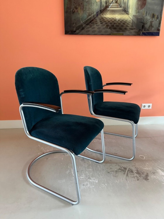 Image 1 of 5 fauteuils/chaises de conférence Gispen Design – 413R W.H. Gispen – Dutch Originals