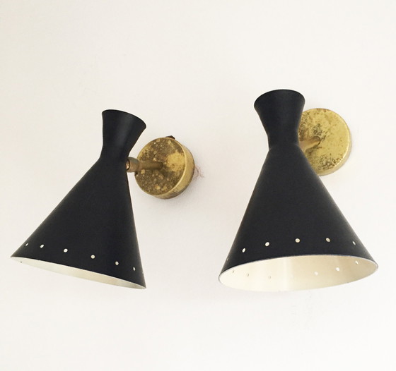 Image 1 of Pair of 1950s Italian Design Wall Lights