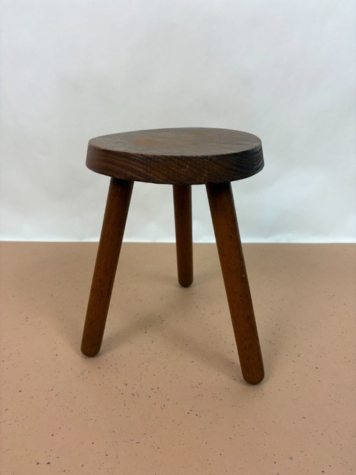 Sgabello olandese in legno massello – anni '60