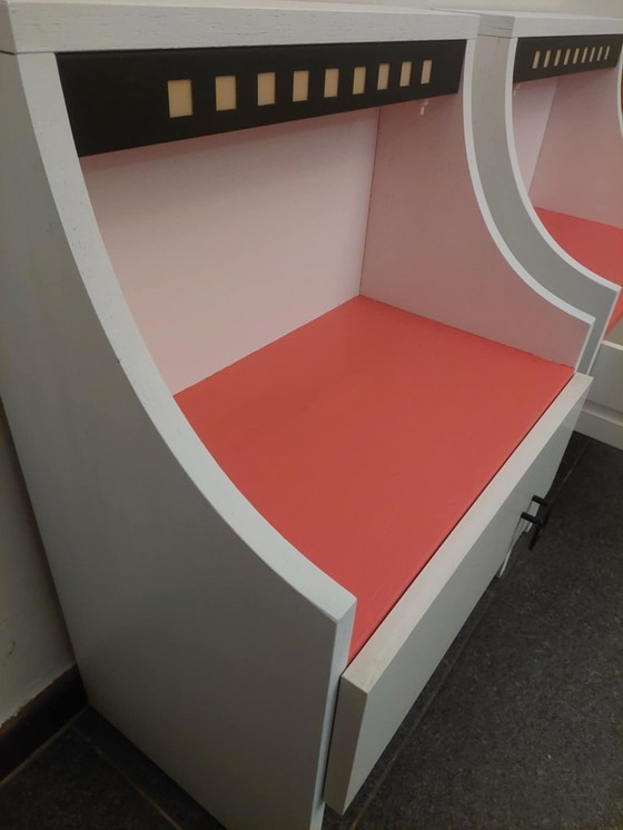 Image 1 of Set di 2 comodini vintage Space Age, anni '70