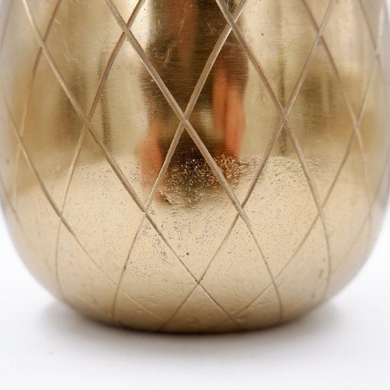 Image 1 of Seau à glace vintage en forme d'ananas, style Hollywood Regency, des années 1970.