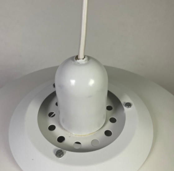 Vintage Danish Scale Lamp: In the style of Louis Poulsen, Pendant lamps, Aluminium, White (photo 7 of 10)