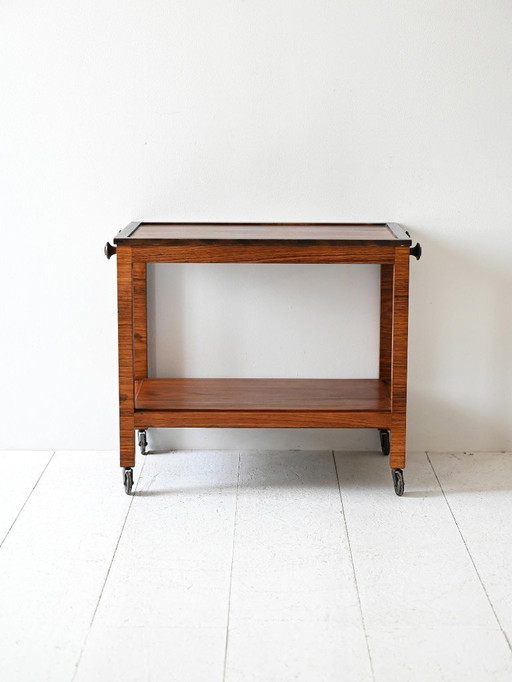 Skandinavischer Vintage-Trolley aus den 1930er Jahren aus Palisanderholz