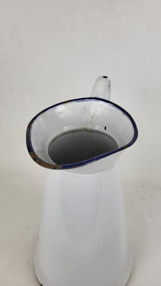 Enamelled sheet metal jug – Glass & Decanter, Vintage (photo 5 of 7)