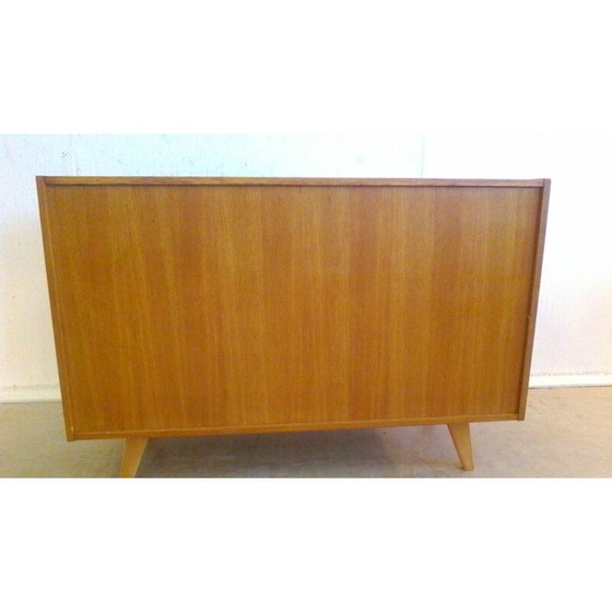 Image 1 of Vintage black and white oak sideboard by Jiroutek interier, 1960