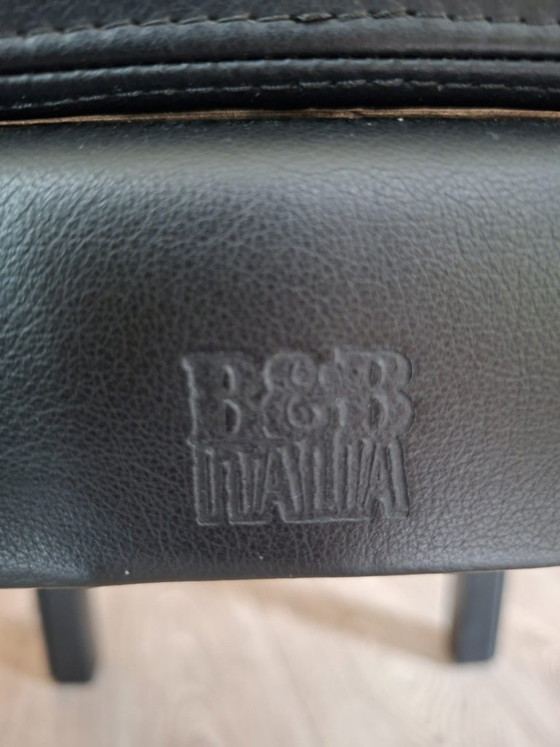 Original B&B Italia Arcadia Dining Chairs by Paolo Piva | Set of 6 | Black Leather | 1980s – Metal (photo 6 of 9)