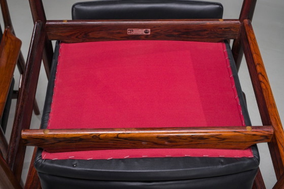 Image 1 of Dänische Modell 431 Sessel aus Leder von Arne Vodder für Sibast Møbler, 1960er, 4er-Set