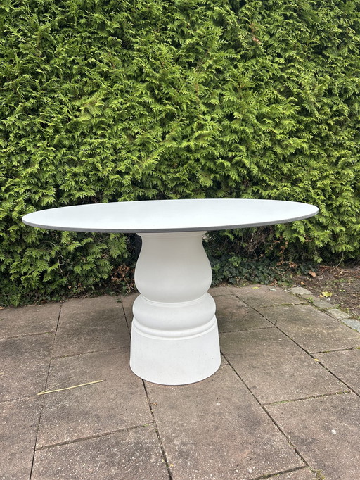 Mesa Moooi Container New Antiques Ø120 HPL blanca