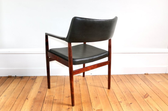 Vintage Scandinavische fauteuil van palissanderhout, ontworpen door Erik Worts, 1960. – Wood (photo 5 of 12)