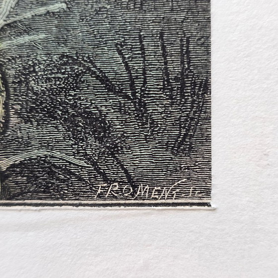 Image 1 of Antique engraving Au Parc de Rotterdam, circa 1880