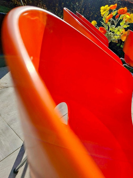 Image 1 of Set of 6 vintage Sintesi Orbit Large chairs – iconic Italian design