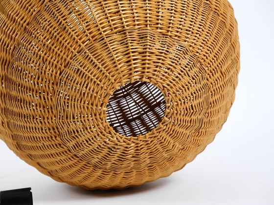 Image 1 of Lámpara colgante XXL original de ratán con forma de bola, muy rara | Moderna de mediados de siglo | Ø 66 cm | 26"