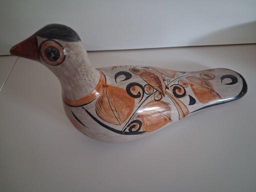Oiseau decoratif en terre vernissée, art populaire mexicain – decoratieve objecten, Ceramic