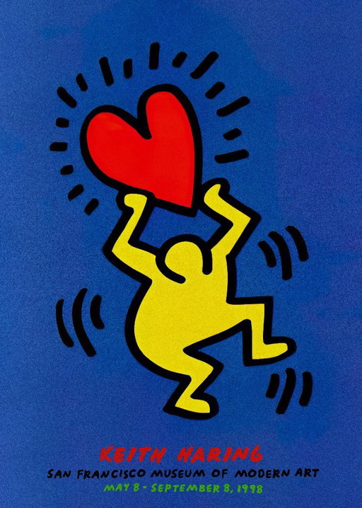 Keith Haring - Exposition au San Francisco Museum of Modern Art en 1998 - Affiche 70 x 100 cm