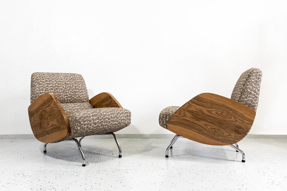 Image 1 of Modell „360“ Sessel von Janusz Różański, Polen, 1950er Jahre, 2er-Set