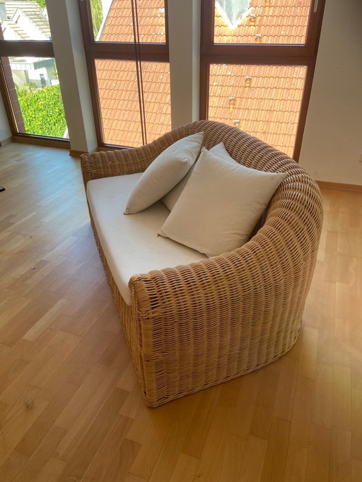 High-quality rattan sofa, lounge sofa, basket, 1.65m