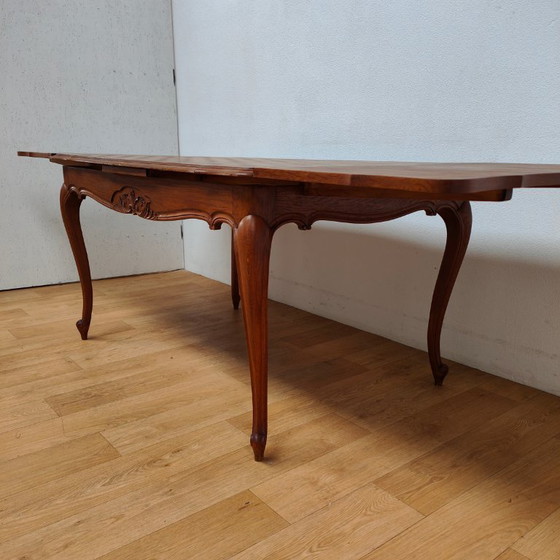 Image 1 of Table à manger de campagne vintage, table à manger extensible