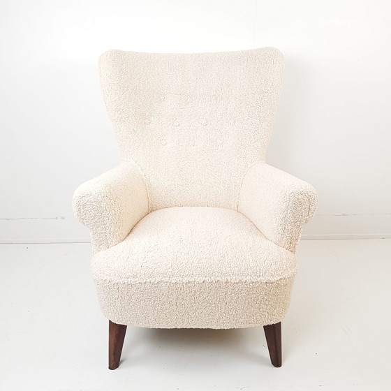 Image 1 of Vintage Artifort Theo Ruth Heren Fauteuil Teddy Nieuwe Stof