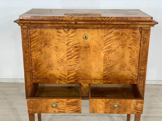 Image 1 of Biedermeier secretaire schrijfkast ladekast rond 1830