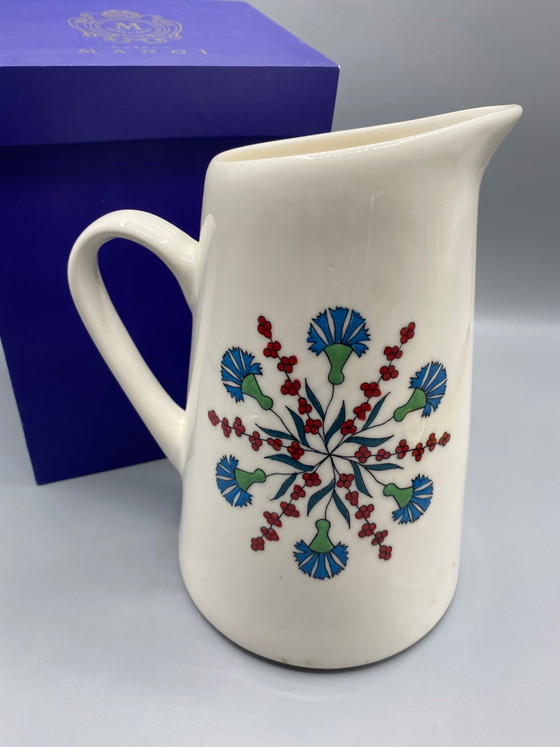 Grote Limoges porseleinen kan met veelkleurige bloemversiering – Manoï House – Decoratieve objecten, Porcelain (photo 2 of 6)