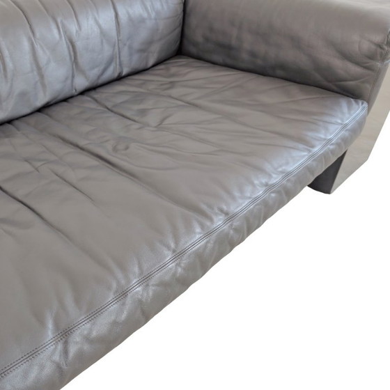 Knoll Brigadier Zweisitzer Leder schwarz Cini Boeri flache Lehne – 2 Sitzer Sofas, Leather, Wood (photo 8 of 12)