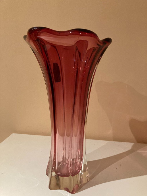 Grand vase Murano Chambord rare de Fratelli Toso