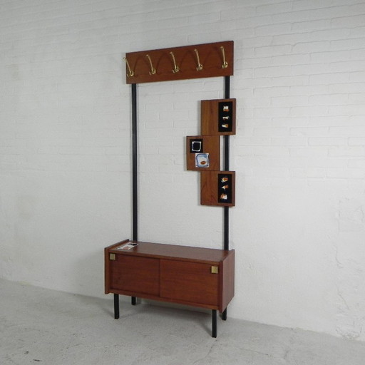 Stand coat rack with tile decoration, 1960s