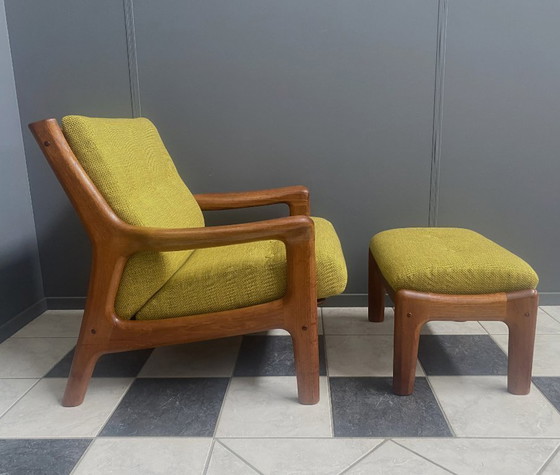 Image 1 of Fauteuil + Hocker Gustav Thams pour A/S Vejen Danemark 1960