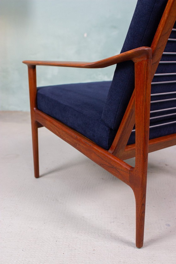 Image 1 of Vintage teakhouten fauteuil Ib Kofod Larsen Deense Easy Chair