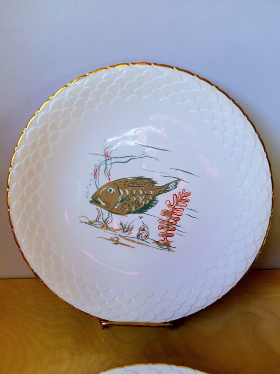 Image 1 of Limoges porcelain fish plates