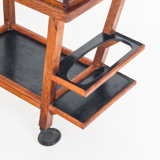Carrello bar vintage in rovere con vassoio rimovibile. Francia, anni '50. – Carrelli bar, Wood (photo 6 of 13)