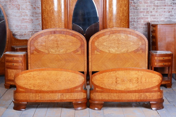 Gerestaureerde Art Deco Unieke Slaapkamer Suite, door Louis Majorelle, Frankrijk, jaren 30 (photo 103 of 168)