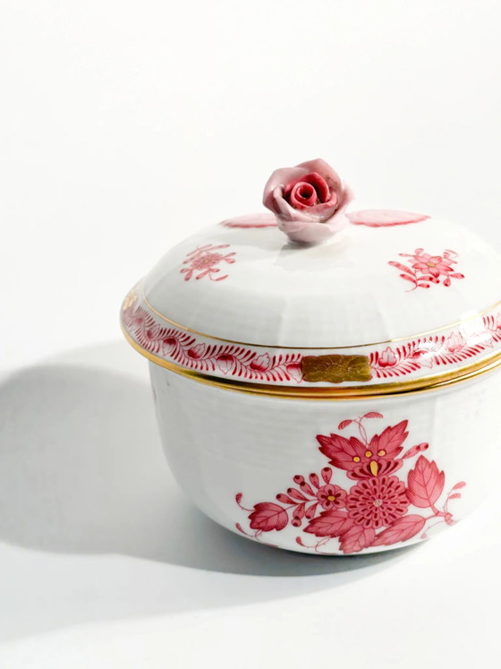 Zuccheriera in Porcellana Herend Apponyi Pink anni '50 – Stoviglie (photo 6 of 10)
