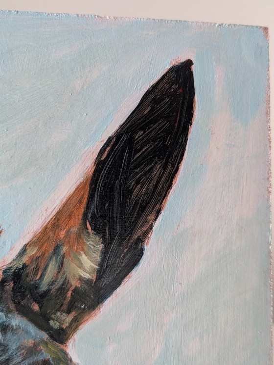 Image 1 of Portrait d'un âne, huile sur panneau, XXe siècle