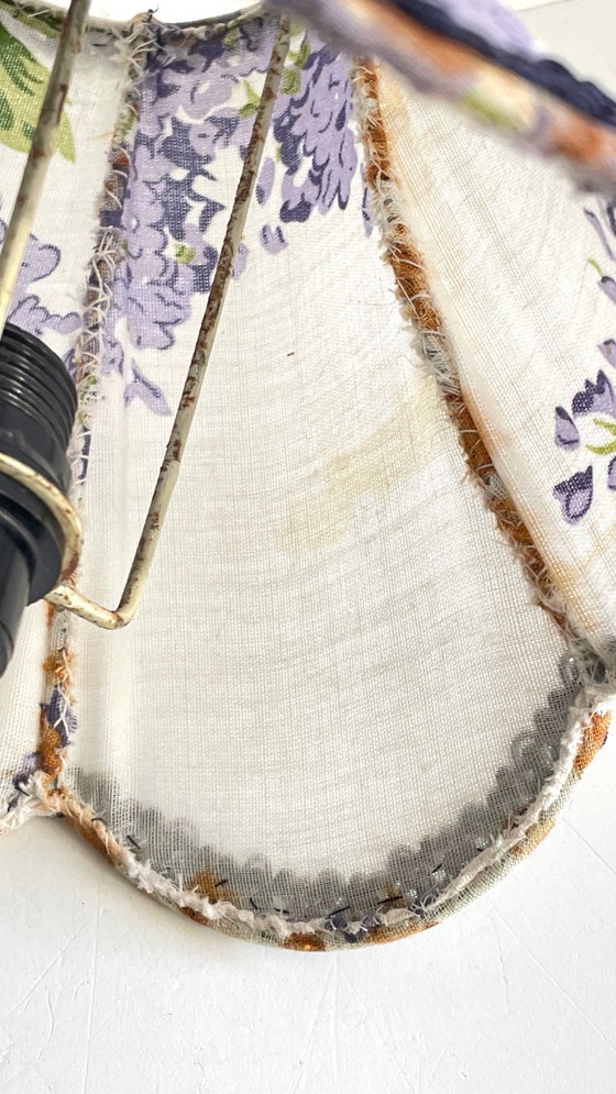 Vintage Plexiglas and lilac fabric lamp – Table lamps, Textile (photo 25 of 29)