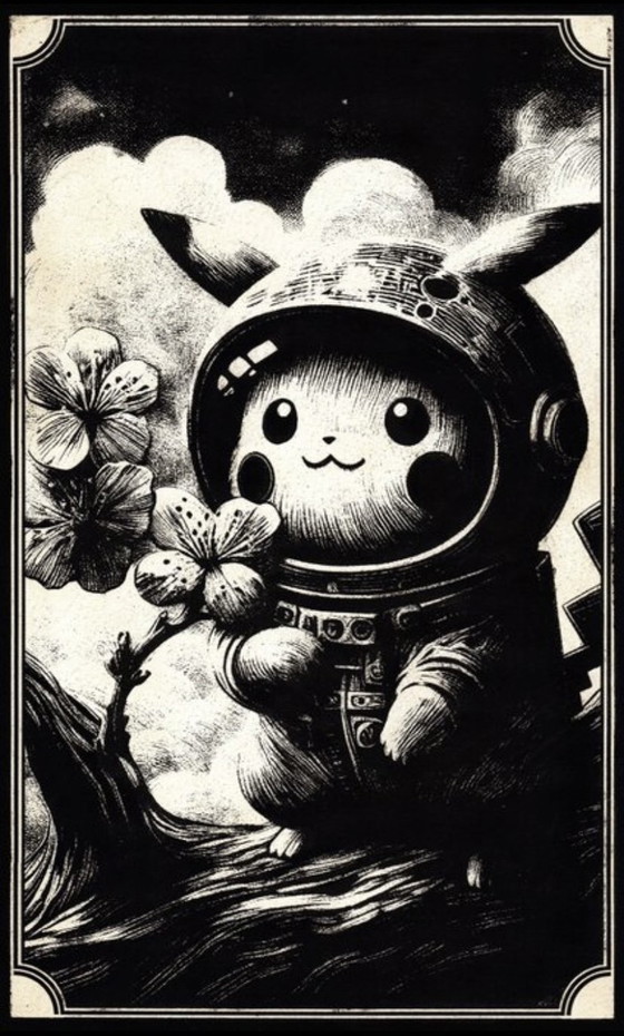 Image 1 of Kunstwerk Pikachu (Pokemon) Stellar Spring