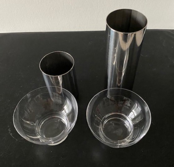 Image 1 of Georg Jensen, Danimarca, 2 candelabri "Olympia", anni '80