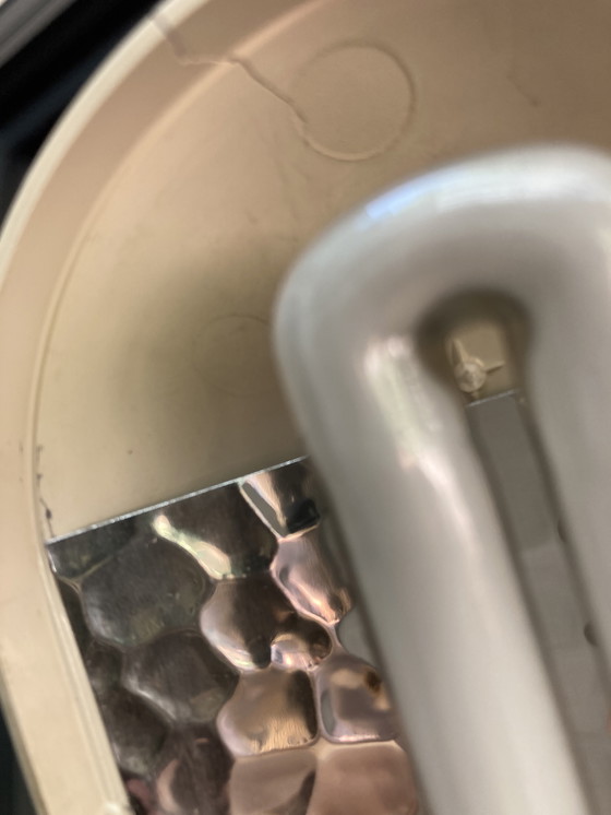 Image 1 of Paire de lampe Finlandaise LIVAL SENIOR année 80 beige et blanc 