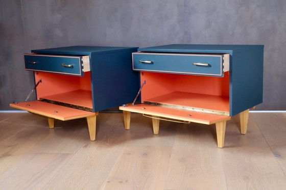 Image 1 of The Tuscan Line Pair – Mid-Century Nightstands