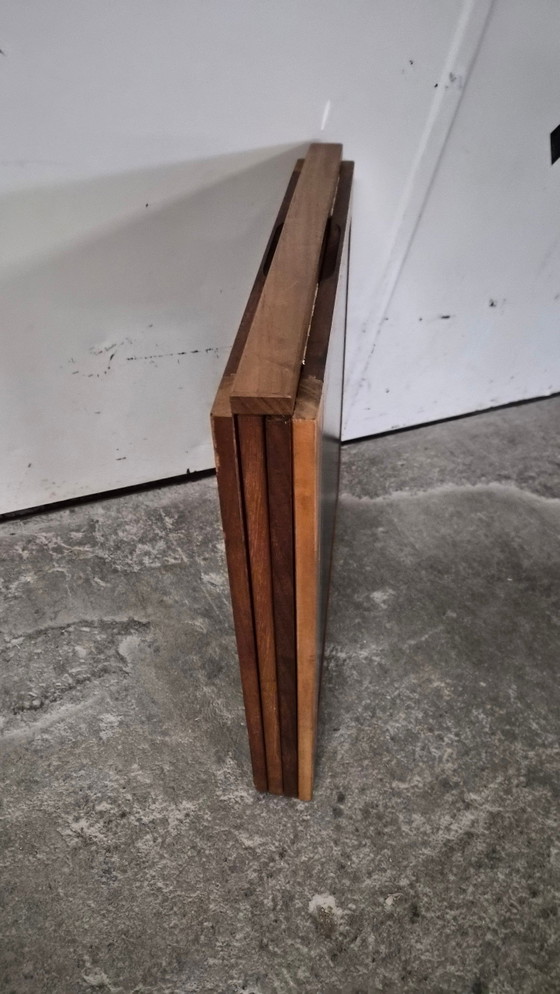 Image 1 of Vintage folding teak side table, Arne Robbert Dansih, Made in Denmark